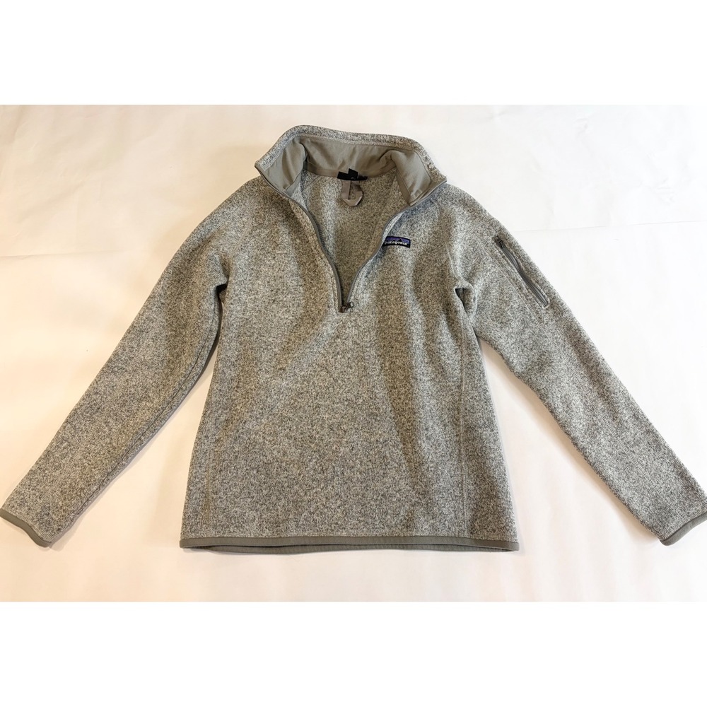 Patagonia Better Sweater 1/4 Zip Fleece Pullover Heather Grey Womens Medium - Picture 3 of 15